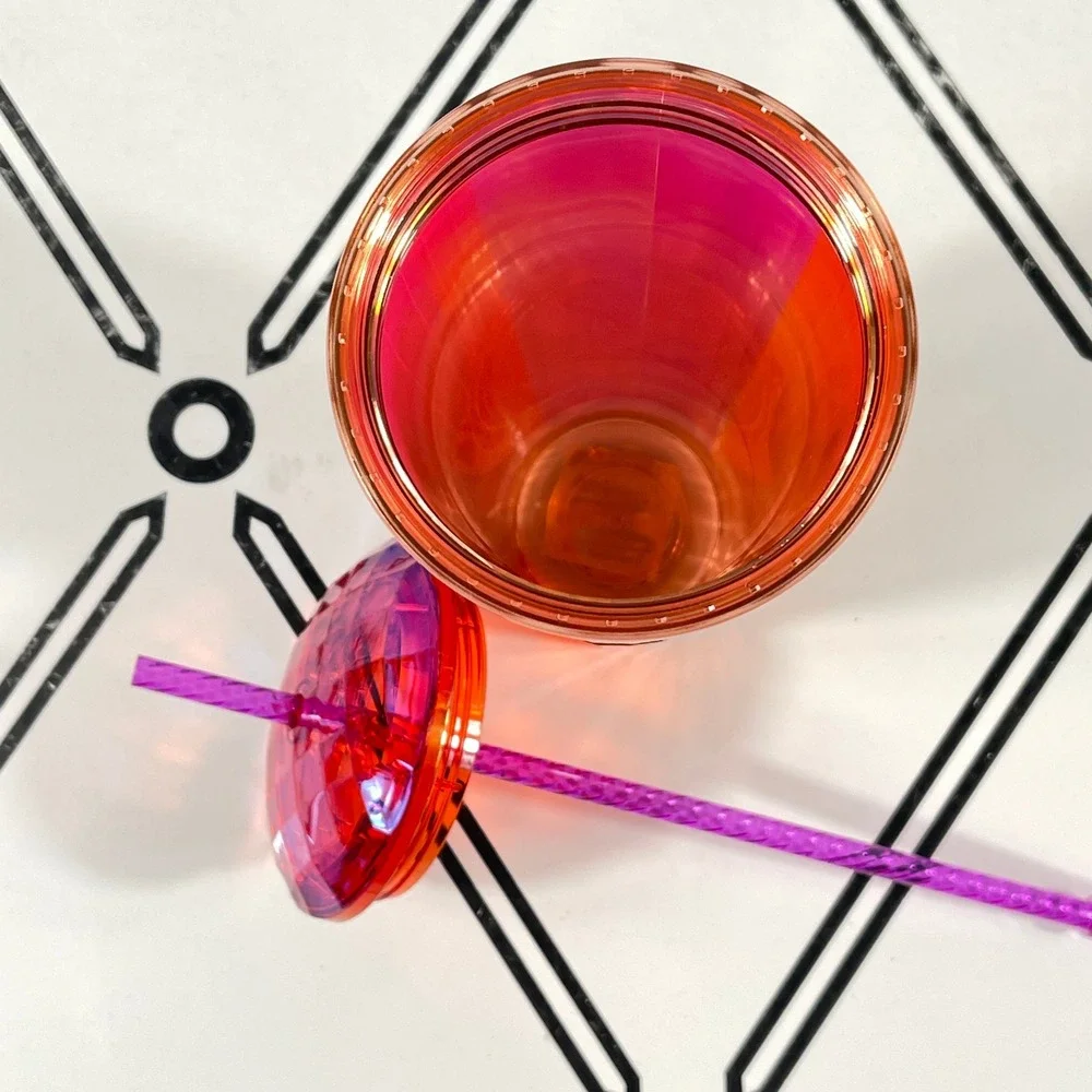 Starbucks Kaleidoscope Dragonfruit Pink‎ Faceted Dome Lid Venti Tumbler 24oz